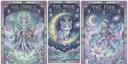 Surrealism Tarot Card Decks generated by gemini-image