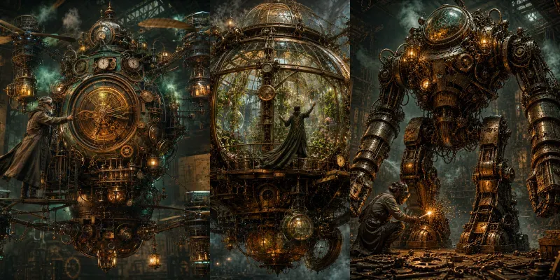 Ultradetailed Steampunk Digital Composites generated by undefined