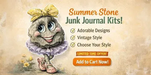 Summer Quirky Stone Junk Journals generated by midjourney