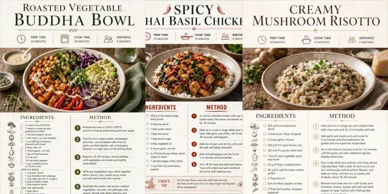 Recipe Infographic Poster Generator generated by undefined