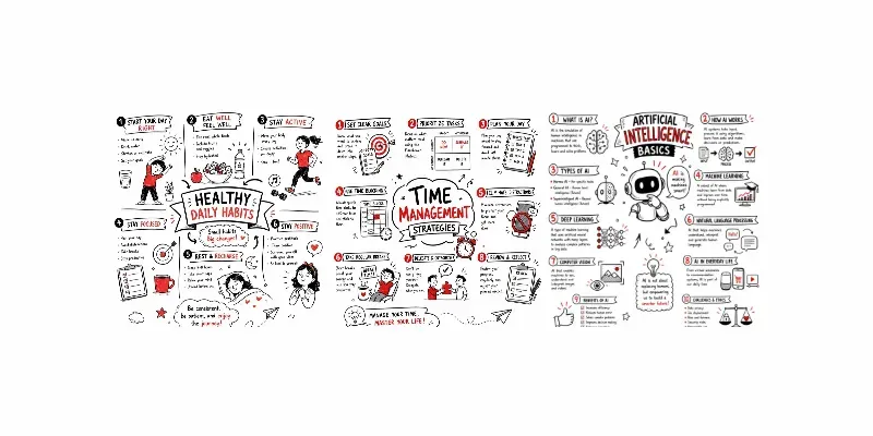 Handdrawn Sketchnote Infographic Packs generated by undefined