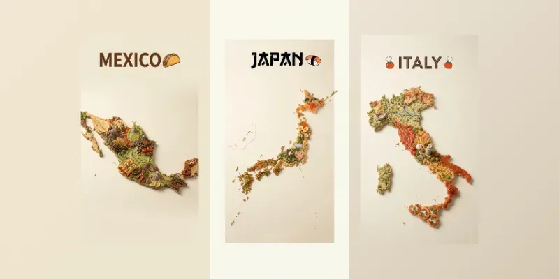 Food Map Miniatures