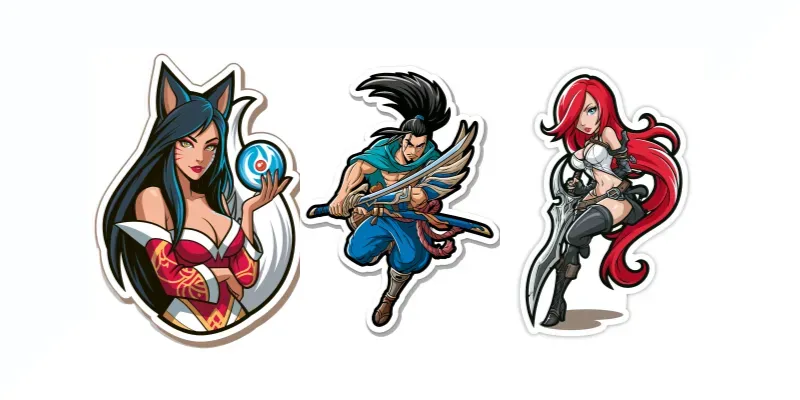 League Of Legends Champion Sticker Art generated by undefined