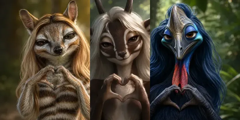 Cute Animal Portraits generated by undefined