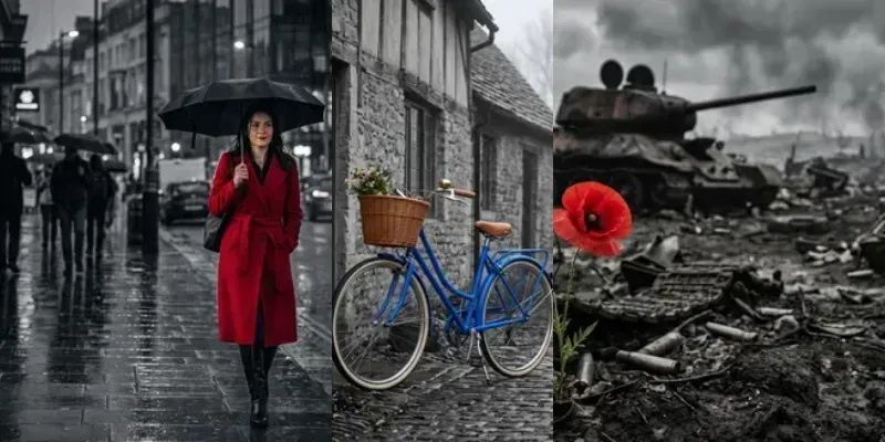 Emotional Selective Color Photography generated by undefined