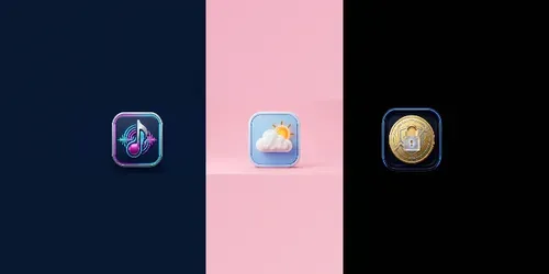 Premium 3D UI App Icons generated by gemini-image