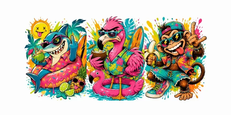 Mischievous Summer Cartoons generated by undefined