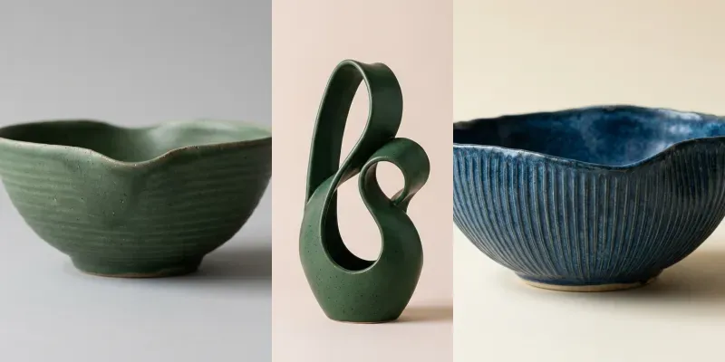 Organic Ceramic Vessel Product Photos generated by undefined