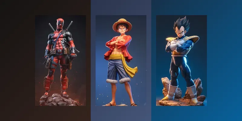 3D Anime Figurine Designs generated by undefined