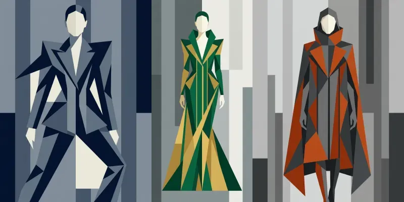 Abstract Geometric Fashion Poster Art generated by undefined