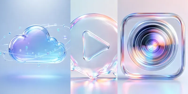 Soft Glass UI Icon Packs generated by undefined