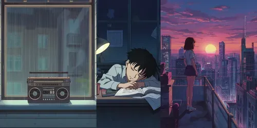 90s Retro Lofi Anime Scenes generated by leonardo