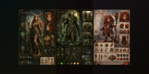 Divine Fantasy Character Sheets generated by 