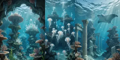 Mystic Underwater World Creators generated by veo
