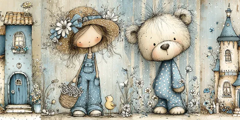 Whimsical Kids Junk Journal Illustrations generated by undefined