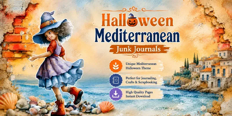 Halloween Mediterranean Junk Journals generated by undefined