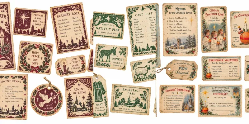 Nativity Church Christmas Ephemera