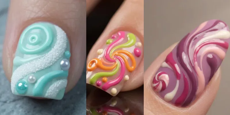 Nail Polish Swirls Become Candy Worlds generated by undefined