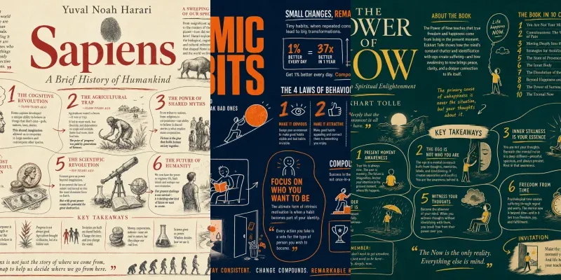 Book Cover Style Summary Posters generated by undefined