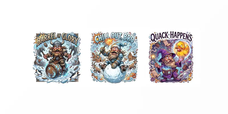 Funny Fantasy Gnome Tshirt Art