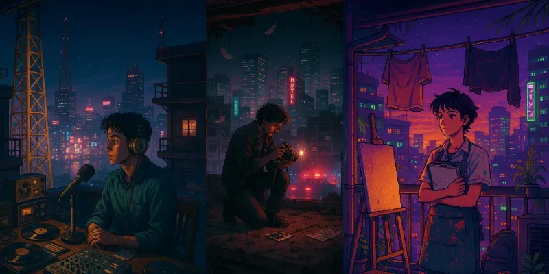 90s City Pop Pixel Art generated by undefined