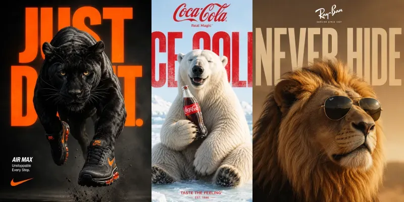Surreal Animal Brand Advertisement Generatives generated by undefined