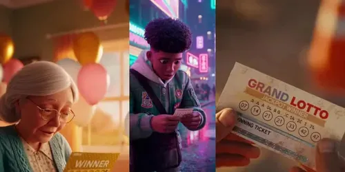 Joyful Lottery Win Cinematic Animations generated by sora
