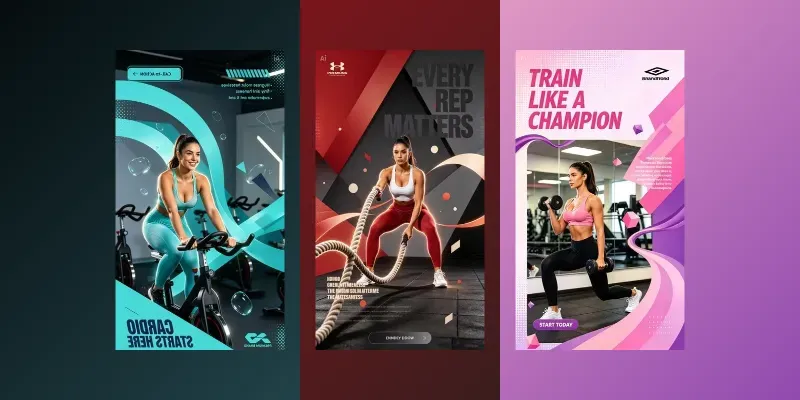 Gym Social Media Ads generated by undefined