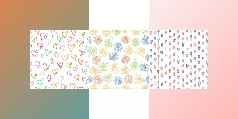 Vintage Floral Stamp Seamless Patterns generated by undefined