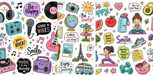 Kawaii Sticker Sheet Generator generated by chatgpt-image