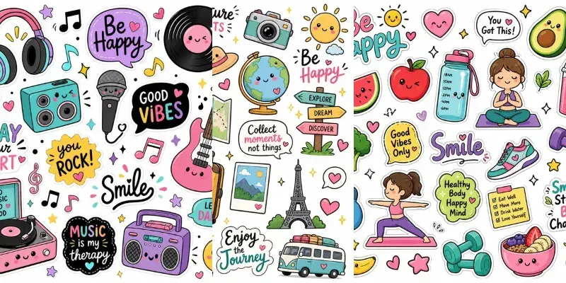 Kawaii Sticker Sheet Generator generated by undefined