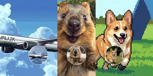 Classic Console Pixel Art From Any Images generated by gemini-image