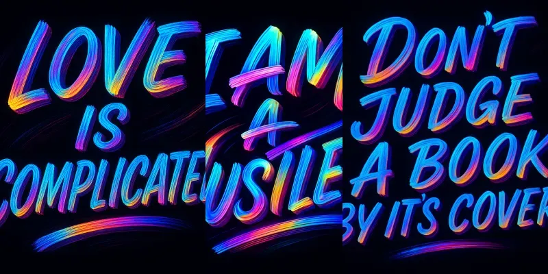 Vibrant Holographic Lettering generated by undefined