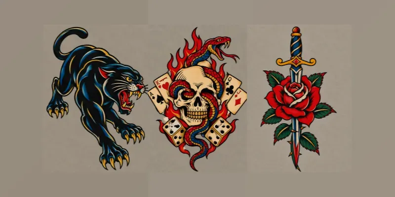 Classic Sailor Jerry Tattoo Flash Sheets