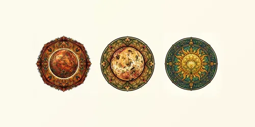 Celestial Botanical Emblems generated by gemini-image