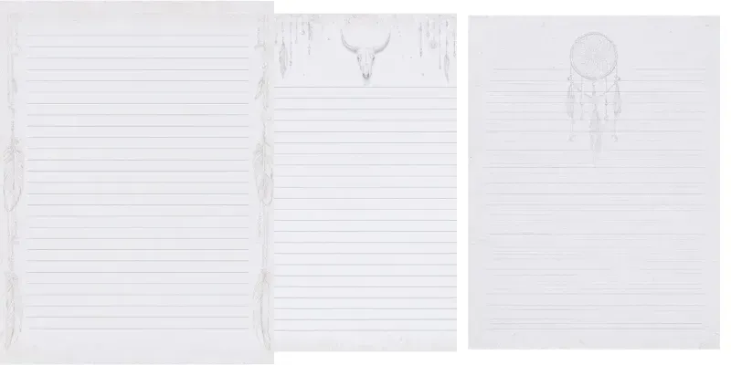 Dream Catcher Themed Lined Pages generated by undefined