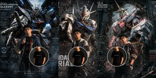 Gundam Mecha Posters generated by chatgpt-image