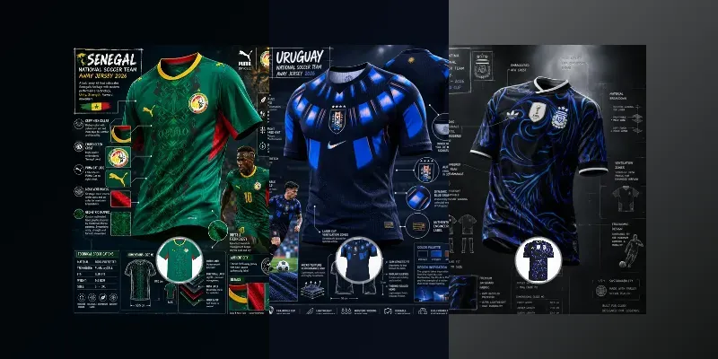 Soccer Teams Away Jerseys World Cup generated by undefined
