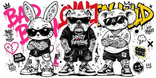 Tattoo Toy Animal Streetwear Bundles generated by chatgpt-image