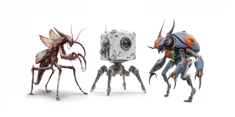 Scifi Monster Characters generated by undefined