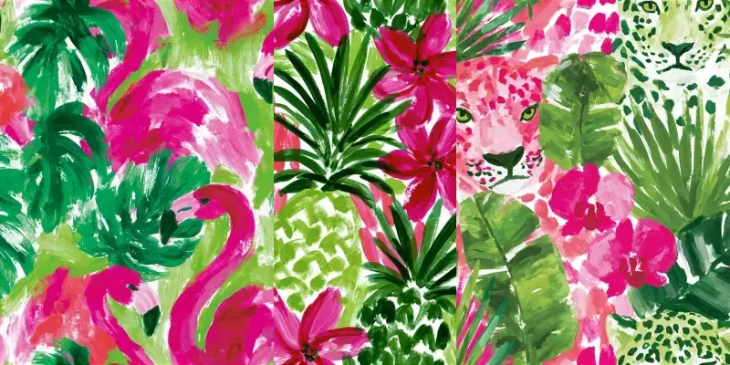 Vibrant Tropical Patterns generated by undefined