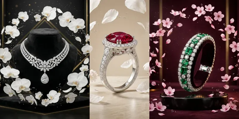 Luxury Jewelry Floral Petal Artistry