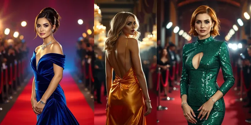 Luxury Red Carpet Glamour Portraits generated by undefined