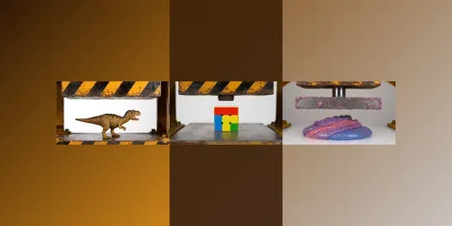 Turn Anything Into Crush Press ASMR generated by veo
