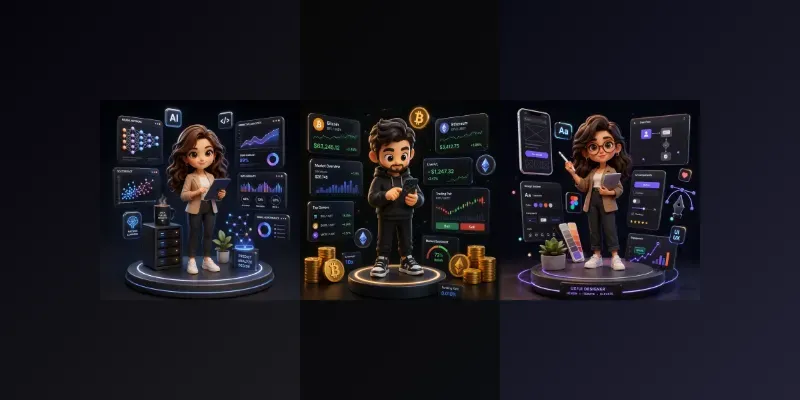 3D Cute Professional Dashboard Dioramas generated by undefined