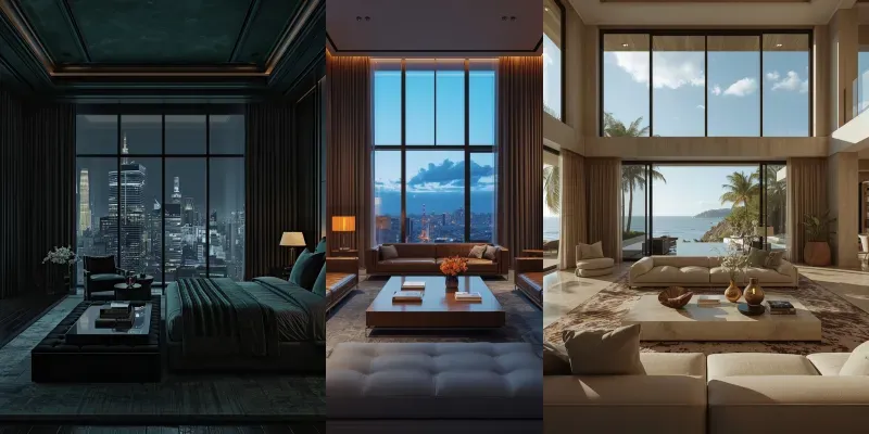 Luxury Penthouse Interior Photos generated by undefined