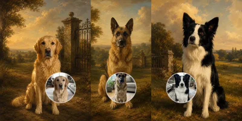 Classic Pet Sporting Oil Paintings generated by undefined