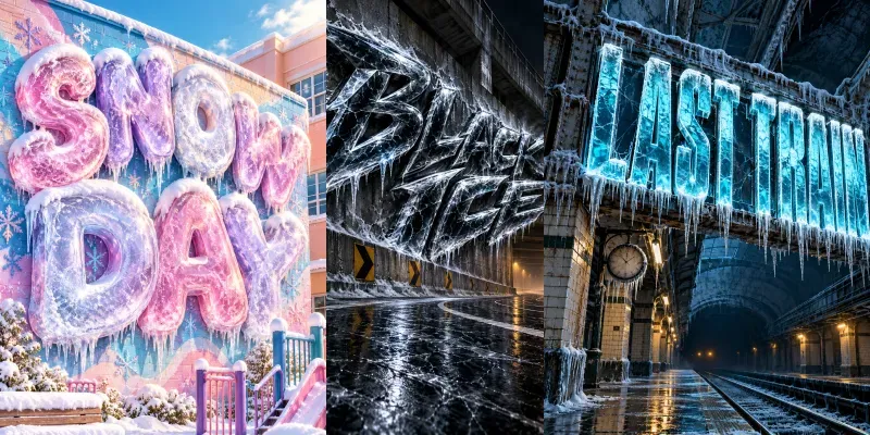 Frozen Scene Graffiti Typographies