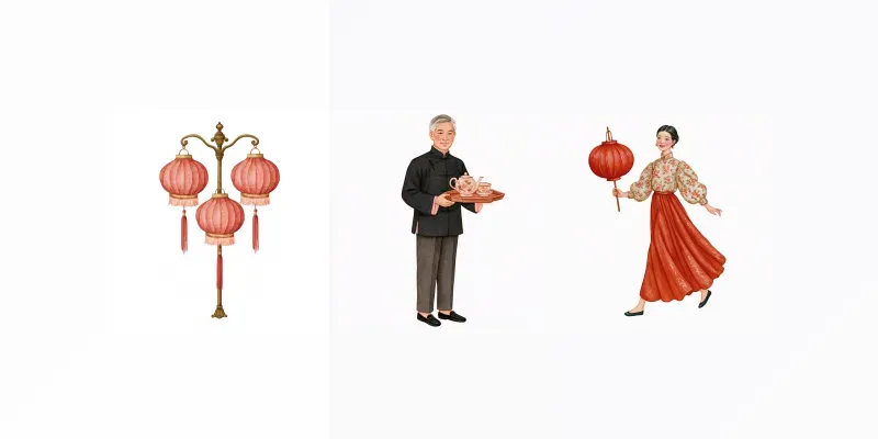Chinese New Year Watercolor Clipart