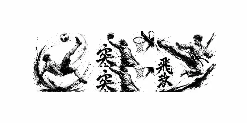 Dynamic Ink Sports Actions generated by undefined